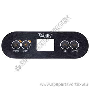 Wellis Control Panel Overlay - One Pump